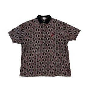 VTG Michael Thomas Egyptian‎ Nile Men Short Sleeve Black Polo Size Large